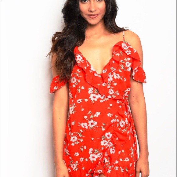 DROP THE FLORAL AND RUFFLE DRESS - Picture 3 of 4